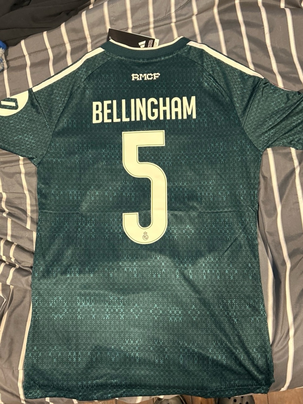 adidas Bellingham #5 Teal Men's Soccer Jersey